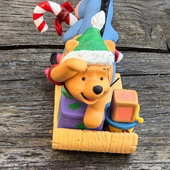 Vintage Lot Hallmark & Disney EEYORE & Winnie The Pooh Christmas Ornaments 2001 - Picture 5 of 16